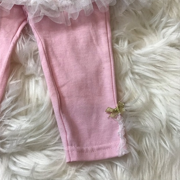 (2) Pc DDG Darlings Baby Girl Creeper & Tutu Skirt Pants Set Size 6-9 Months - Picture 5 of 8